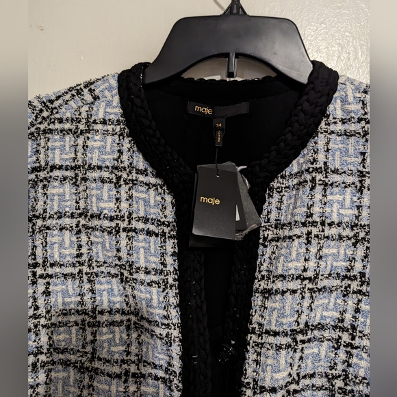 Maje Tweed Button blazer Dress Size T34 US 2/4  New NWT - Picture 6 of 9